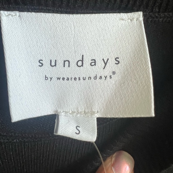 NWT new small Anthropologie sundays Andes sweater dress black mock neck ruffle - Picture 6 of 14